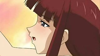 Enchanting redhead hentai bitch getting succulent pussy