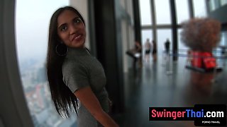 Bubble booty Thai GF made love from behind