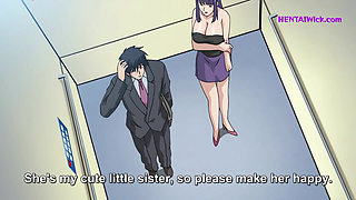 ''The Boss and the Horny Secretary'' Trapped Together in a Broken Elevator (Hentai Sex)