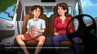 My stepmom gets jealous of her best friend and we have sex - summertime saga