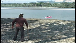 Teen Pisses and Fucks Horny Grandpa Outdoor