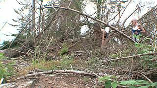 German outdoor BDSM slave girls