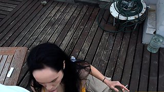 Taboo sex is the best way for brunette teen to stop smoking