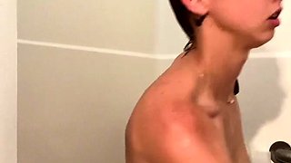 Kinky moist taco brunette anal toy play during masturbating