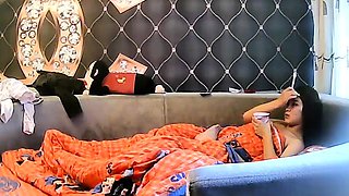 Close up teen foot worship