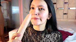 Sloppy Dildo Play: Leaving my face soaked until dripping