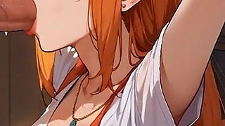 Anime Ai My Wife Seduces Me in the Kitchen with a Deep Throat, and Swallows My Semen for Dessert