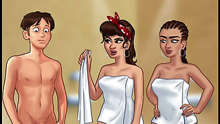 Summertime Saga Gameplay : Intense Massage Scene with the Receptionist.