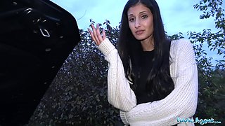 Coco Kiss Fix My Car and Bang My Tiny Pussy in Public for Cash
