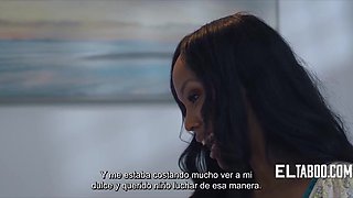 Caring Ebony Stepmother Helps (Spanish Subtitles)