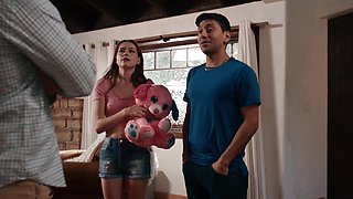 Two cute girls are not enough for a young guy in this steamy foursome.