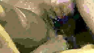 Blonde Mom with big boobs toying and cumming