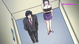 ''The Boss and the Secret Desires'' Trapped Together in a Broken Elevator - Hentai Sex Anime, ENG Sub