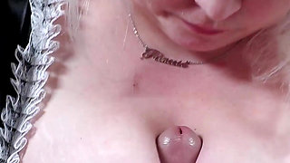 Sexy BBW maid does what she is told