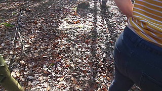 Slapping Vagina and Tits in the Woods
