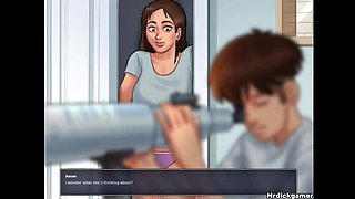 Summertime Saga Jenny Shocked by Anon's Huge Cock - Hot Stepsister Surprise