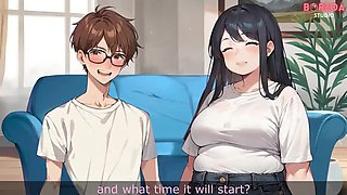 Stepsister Gives Blowjob While We Watch Hentai Porn Together - 3D Anime Sex