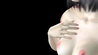 Animated 3D Porn - Beautiful Girl and Asian Man Romantic Foreplay