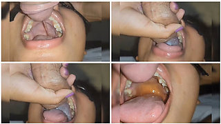 Desi Bihari Girl Mouth Fucking Neighbor Boyfriend - Blowjob & Cum in Mouth