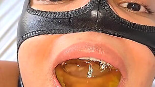 Pissing and Making My Pregnant Slave Drink Cum Through Her Nose
