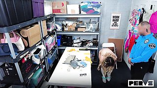 Gorgeous office fuck in the cowgirl pose with a blonde Aria Banks