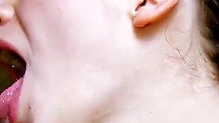 Kinky milf Aurora gets ass fucked by young strangers on the beach