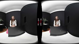 Lustful teen girl VR blowjob video
