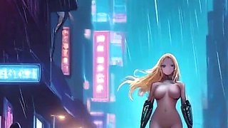 A Futuristic World with Beautiful Women and Cyborgs