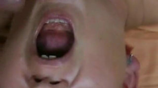 Cumshot in Detail - Big Cock Cums a Fat Load of White Gold All Over My Face and Into My Mouth