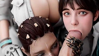 Big Breast Stepmom Teaching Her Stepdaughters How Suck Cock and Catch Warm Cumshots All on Their Faces and Breasts