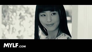 Naughty mature hoe sees her beautiful teenie daughter-in-law riding her boyfriend's cock and joins in