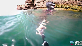 Diving in My Shiny Two-piece Wetsuit
