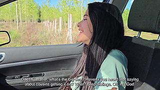 Sexy Saleswoman Comes to Work but We Ended up Having Great Sex in Car on the Way