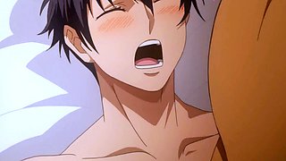 Titan dominates bride in bed after erotic anime feast