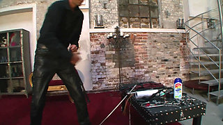 Nipple clips and whipping my female slave