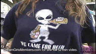 Hot Festival Girls Flash Tits & Pussy at Outdoor Party