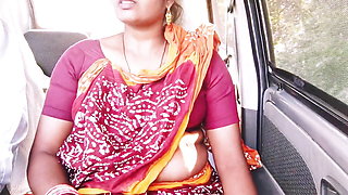 Desi Stepmom and Stepson Car Sex for Long Drive. Telugu Dirty Talks.