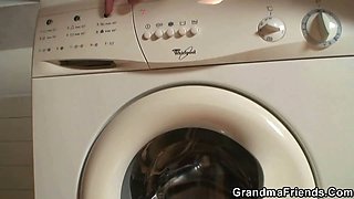 Cock-hungry granny fucked from both sides
