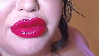 Pink Latex - BBW Deep Throats Her Toys!