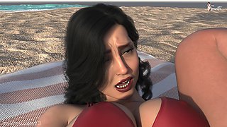 Sexy Neha Bhabhi Fingering Herself and Squirting on the Beach