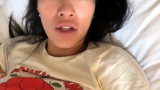 Stacked brunette goes solo toys and masturbation