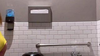 PussyRanger Public Bathroom Dildo Play