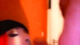 Amateur Goth GF Sucking Off Her Boyfriend On Camera