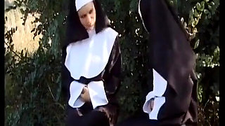 Brunette German Cougar with Naturals Gets Railed in Outdoor Orgy