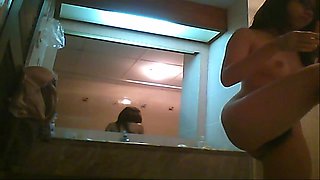 Beautiful asian naked in a shower