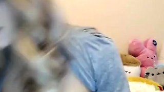 Blonde Tattooed Girl Masturbating on Webcam