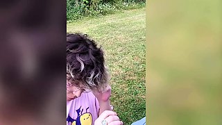 Amateur milf car outdoor handjob