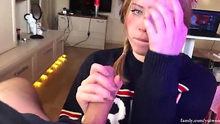 Russian Teen Schoolgirl Yuiwoo Gently Sucks Big Cock & Swallows Cum POV