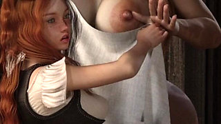 Sucking the Milky Tits of a Cow Girl