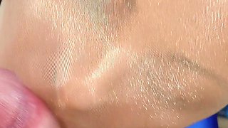 Natacha Guapa Tan Nylon Encasement Blowjob